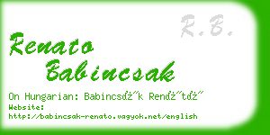 renato babincsak business card